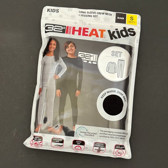 32 Degrees Kids' Black Heat Set - S (6/7) NWT - Picture 2 of 15